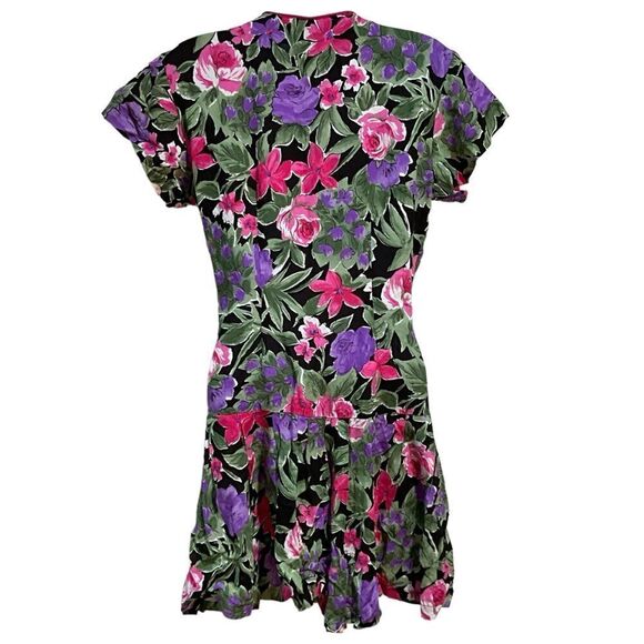 LA BELLE Vintage 90s Button Front Floral Romper Juniors Size 5 - Picture 7 of 10